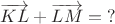$\overrightarrow{KL}+\overrightarrow{LM}={?}$