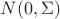 $N(0, \Sigma)$