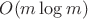 $O(m\log m)$