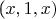 ($x,1,x)$