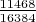 $\frac{11468}{16384}$