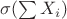 $\sigma (\sum X_i)$