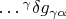 $\dots{}^\gamma\delta{g}_{\gamma\alpha}$