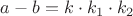 $a-b={k}\cdot{k_1}\cdot{k_2}$