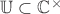 $\mathbb{U} \subset \mathbb{C}^\times$