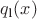 $q_\text{l}(x)$