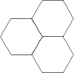 $$\begin{xy}/r2pc/:
    {\xypolygon6{}},
    +/r3pc/+/u1.732pc/, {\xypolygon6{}},
    +/d3.464pc/, {\xypolygon6{}}
\end{xy}$$
