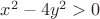 $x^2 - 4y^2 > 0$