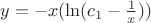 $y=-x(\ln(c_1-\frac{1}{x}))$