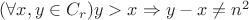 $(\forall x,y \in C_r) y>x \Rightarrow y-x \neq n^2$