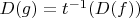 $D(g)=t^{-1}(D(f))$
