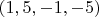 $(1,5,-1, -5)$