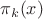 $\pi _k(x)$
