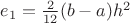$e_1=\frac{2}{12}(b-a)h^2$