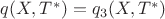 $q(X,T^{*})=q_3 (X,T^{*})$