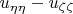 $u_{\eta\eta}-u_{\zeta\zeta}$
