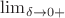 $\lim_{\delta\to0+}$
