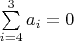 $\sum\limits_{i=4}^3 a_i=0$