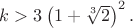 $k>3\left(1+\sqrt[3]{2}\right)^2.$