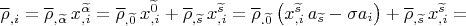 $\overline \rho_{,i}=\overline \rho_{,\widetilde \alpha} \, x^{\widetilde \alpha}_{,i}=\overline \rho_{,\widetilde 0} \, x^{\widetilde 0}_{,i}+\overline \rho_{,\widetilde s} \, x^{\widetilde s}_{,i}=\overline \rho_{.\widetilde 0} \left( x_{,i}^{\widetilde s} \, a_{\widetilde s} - \sigma a_i \right)+\overline \rho_{,\widetilde s} \, x^{\widetilde s}_{,i}=$