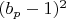 $(b_p-1)^2$