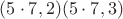 $(5\cdot7, 2) (5\cdot7, 3)$