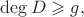 $\operatorname{deg}D\geqslant g,$