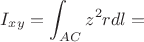 $$I_{xy}=\int_{AC} z^2rdl=$$