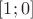 $[1; 0]$