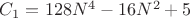 $C_1=128N^4-16N^2+5$