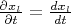 $\frac{\partial x_l}{\partial t}=\frac{d x_l}{d t}$