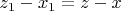 $z_1-x_1=z-x$