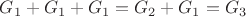 $G_1+G_1+G_1=G_2+G_1=G_3$