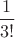 $\dfrac 1 {3!}$