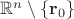 $\mathbb R^n\setminus\{\mathbf r_0\}$