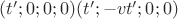 $ {( t'; 0; 0; 0) и (t'; -vt'; 0; 0)} $