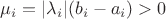 $\mu_i=|\lambda_i|(b_i-a_i)>0$