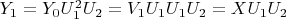 $Y_1 = Y_0U_1^2U_2 = V_1U_1 U_1U_2 =XU_1U_2$