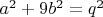$a^2+9b^2=q^2$