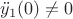 $\ddot y_1(0)\ne 0$