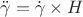 $\ddot{\gamma}=\dot{\gamma}\times H$ $\ddot{\gamma}=\dot{\gamma}\times H$
