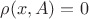 $\rho(x,A)=0$