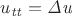 $u_{{{\it tt}}}={\it \Delta u}$