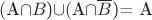 $($A\cap B$)\cup($A\cap $\overline{B$})= A$