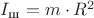 $I_{\text{ш}} = m \cdot R^2$ $I_{\text{ш}} = m \cdot R^2$