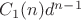 $C_1(n) d^{n-1}$ $C_1(n) d^{n-1}$