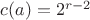 $c(a)=2^{r-2}$