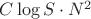 $C\log{S} \cdot N^2$