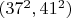 $(37^2, 41^2)$
