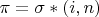 $\pi=\sigma *(i,n)$